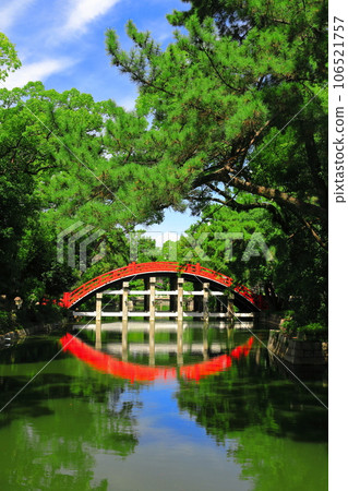 [Osaka Prefecture] Symmetrical Sori Bridge (Taiko Bridge) of Sumiyoshi Taisha Shrine 106521757