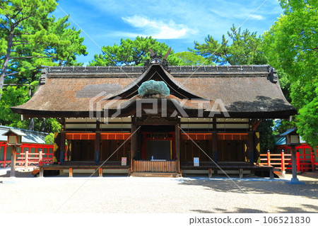 [Osaka Prefecture] Sumiyoshi Taisha main shrine (first main shrine) on a clear day 106521830