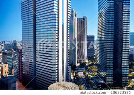 Skyscrapers above the cityscape of Shinjuku, Tokyo 106523525