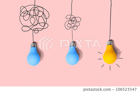 Clarifying complex ideas through the glow of lightbulbs 106523547