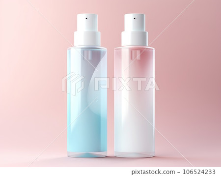 cosmetic product mockups on fresh field. Background for presentation of cosmetic. AI Generative. 106524233