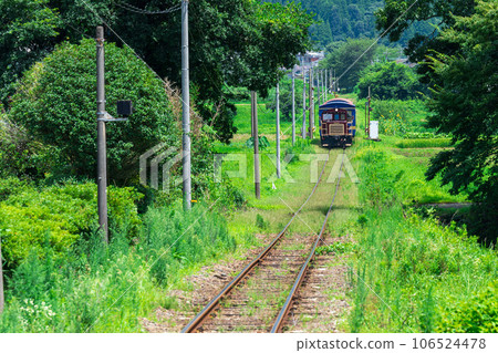 Scenery of the trolley train that shines in the Aso mountains and rural scenery (Miharashidai Station) Minami-Aso Railway (entire line open, from Takamori Station to Tateno Station) Scenery of the trolley train that shines in the Aso mountains and rural scenery (Miharashidai Station) Minami-Aso Railway (entire line open, from Takamori Station to Tateno Station) 106524478