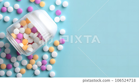 彩色藥丸生成AI背景素材 106524718