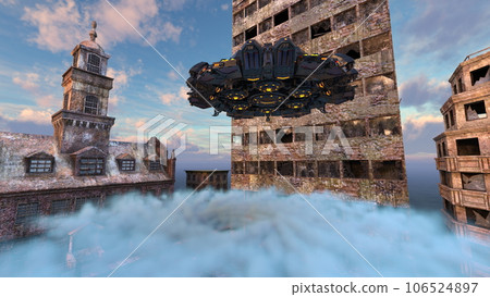 City attacked by UFOs 106524897