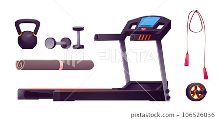 Sports equipment set for workout in gym Sports equipment set for workout in gym 106526036