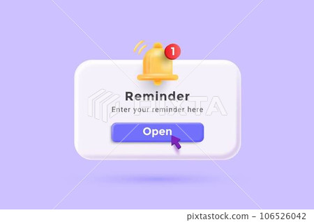 Reminder button icon Reminder button icon 106526042