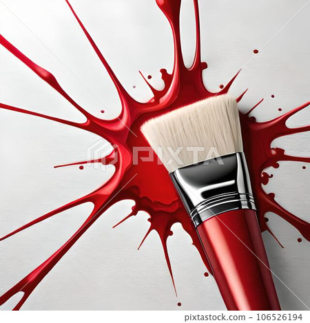 Red colour brush illustration Red colour brush illustration 106526194
