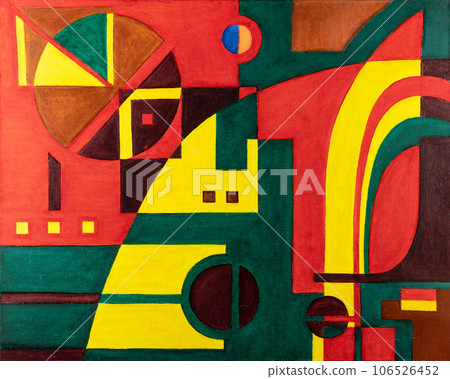 Handmade abstract geometric painting Handmade abstract geometric painting 106526452