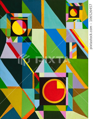Handmade abstract geometric painting Handmade abstract geometric painting 106526457