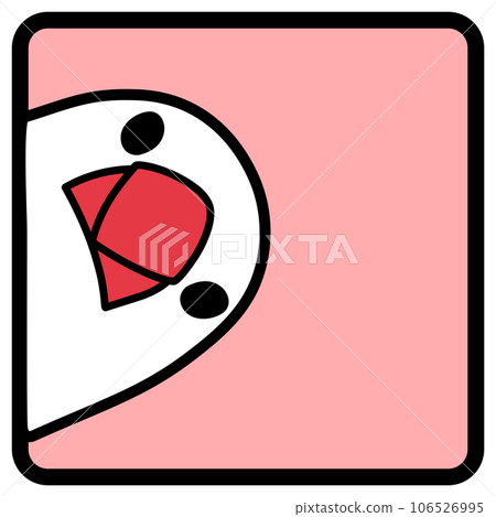 偷看白色爪哇麻雀粉紅色黑色框架 偷看白色爪哇麻雀粉紅色黑色框架 106526995