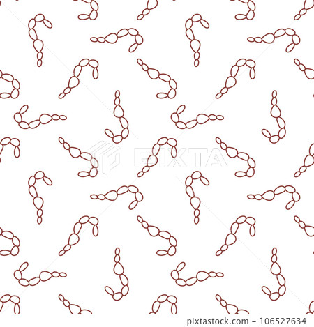 Bacteria Microbe vector red seamless pattern Bacteria Microbe vector red seamless pattern 106527634