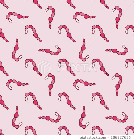 Bacteria Microbe vector concept red seamless pattern Bacteria Microbe vector concept red seamless pattern 106527635