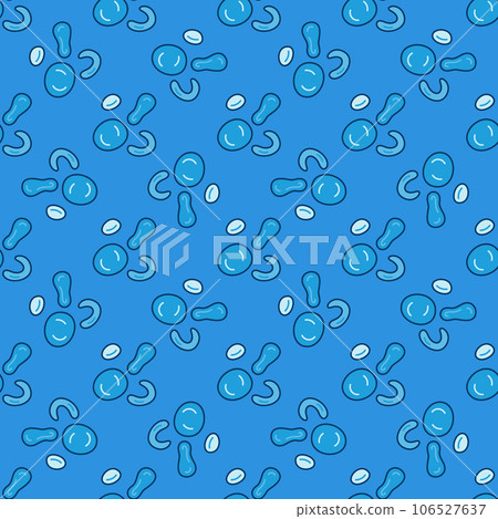 Bacteria Microorganisms vector blue seamless pattern Bacteria Microorganisms vector blue seamless pattern 106527637
