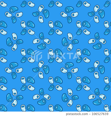 Bacteria or Microbes vector blue seamless pattern Bacteria or Microbes vector blue seamless pattern 106527639