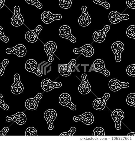 Microbe vector concept linear dark seamless pattern 106527661