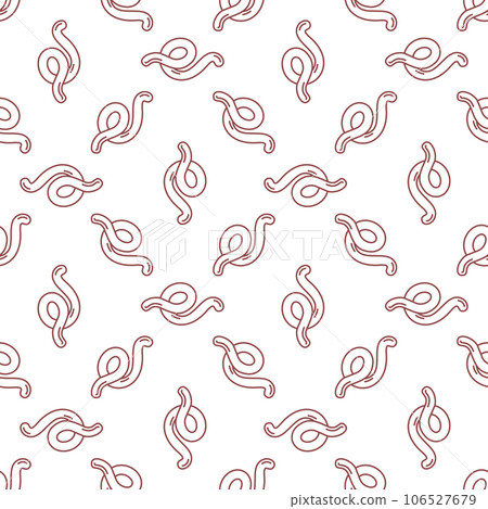 Spirochetes vector Bacteria concept line seamless pattern Spirochetes vector Bacteria concept line seamless pattern 106527679