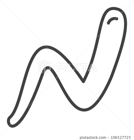 Bacterium vector Worm concept thin line icon or sign 106527725