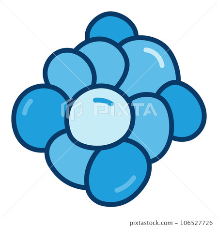 Cocci Bacteria vector concept blue icon or sign Cocci Bacteria vector concept blue icon or sign 106527726