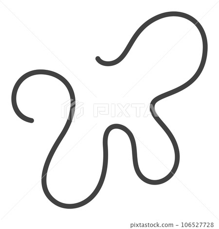 Line Bacteria vector concept simple outline icon or symbol 106527728