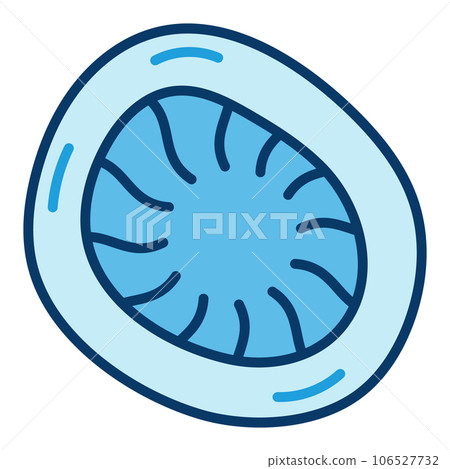 Microbe vector concept round blue icon or symbol 106527732