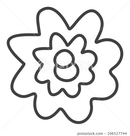 Simple Bacteria vector concept outline icon 106527744