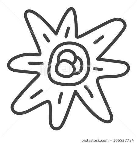 Virus vector concept thin line icon or sign Virus vector concept thin line icon or sign 106527754