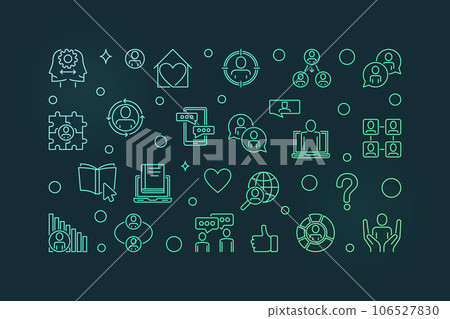 Sociology and Sociologist Studies minimal line horizontal vector concept colorful banner Sociology and Sociologist Studies minimal line horizontal vector concept colorful banner 106527830