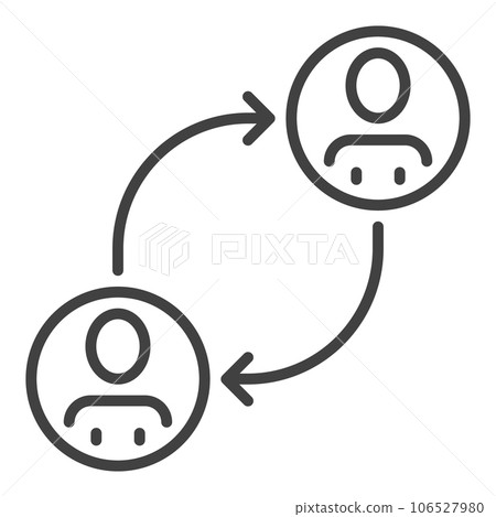 Social Relationships and Interaction vector concept line icon Social Relationships and Interaction vector concept line icon 106527980