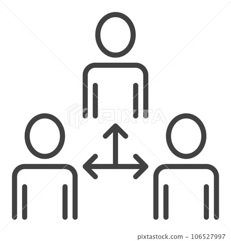 Three People vector Sociology concept thin line icon Three People vector Sociology concept thin line icon 106527997