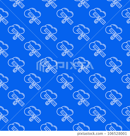 Cloud with Satellite vector blue seamless pattern Cloud with Satellite vector blue seamless pattern 106528001