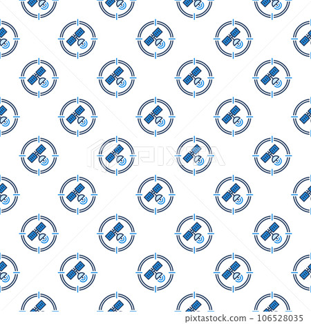 Satellite in Crosshair vector Aim blue seamless pattern Satellite in Crosshair vector Aim blue seamless pattern 106528035