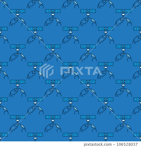 Satellite in Space with Earth vector blue seamless pattern Satellite in Space with Earth vector blue seamless pattern 106528037