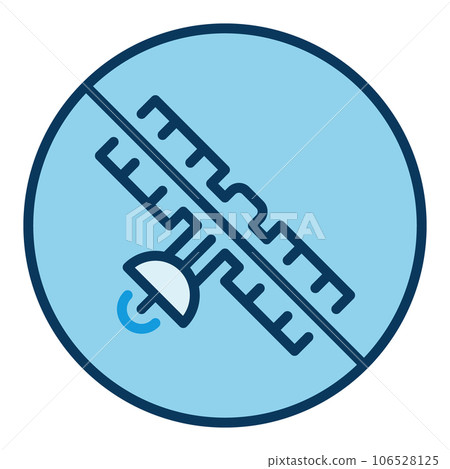 Satellite Prohibition vector concept blue modern icon 106528125