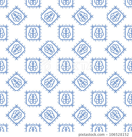 AI CPU vector Artificial Intelligence Processor or Chip seamless pattern AI CPU vector Artificial Intelligence Processor or Chip seamless pattern 106528152