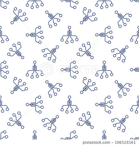 AI Generation vector Artificial Intelligence line seamless pattern 106528161