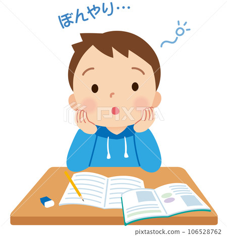 Children who are unable to concentrate and are absent-minded, developmental disorders, elementary school students 106528762