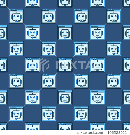Internet or Web Chatbot vector colored seamless pattern 106528921