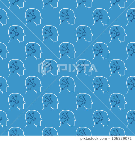 AI Technology in Head vector colored seamless pattern AI Technology in Head vector colored seamless pattern 106529071