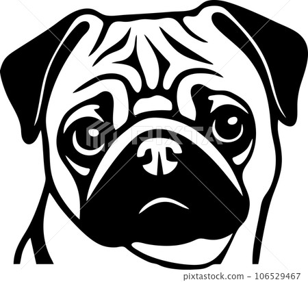 vector of dog head 106529467