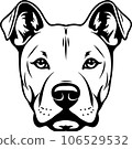 vector of dog head 106529532