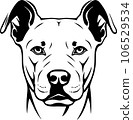 vector of dog head 106529534