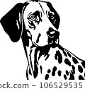 dalmatian dog silhouette, animal, animal outline for dog 106529535