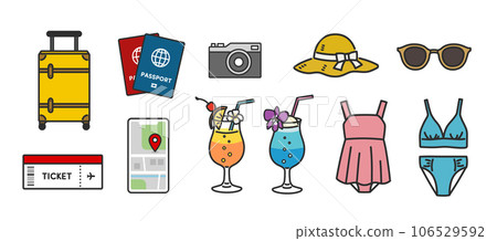 Travel and travel illustration set 106529592