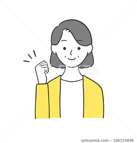 一位老太太握拳的插圖 一位老太太握拳的插圖 106529896