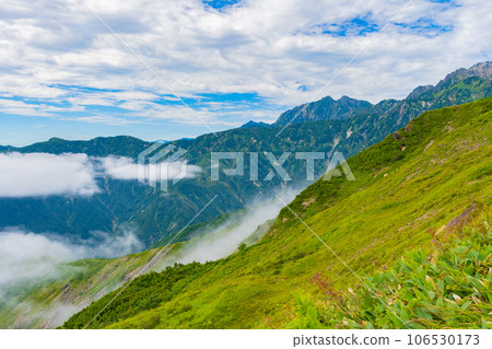 Summer Happo Hakuba mountain scenery 106530173