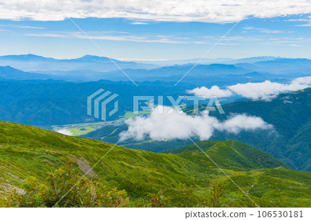 Summer Happo Hakuba mountain scenery 106530181