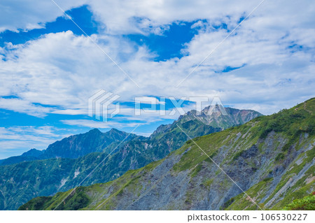 夏季八方白馬夏季山風景素材 106530227