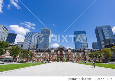 【都市風景】東京車站丸之內站房及車站前廣場風景 106530406