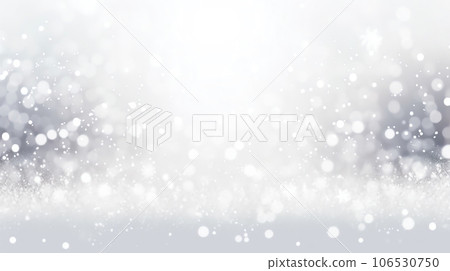 Abstract snow falling on blurred winter landscape background, for design and template 106530750