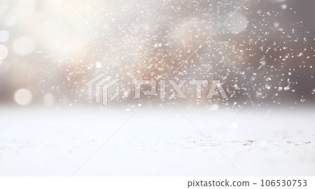 Abstract snow falling on blurred winter landscape background, for design and template 106530753